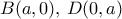 B(a,0), \, D(0,a)
