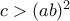 c>(ab)^2
