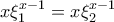  x\xi_1^{x-1}= x\xi_2^{x-1}