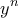 \displaystyle{y^n}