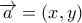 \overrightarrow{a}=(x,y)
