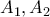 \displaystyle{A_{1},A_{2}}