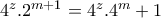 4^{z}.2^{m+1}=4^{z}.4^{m}+1