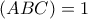 (ABC)=1