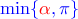\color{blue}\min\{{\color{red}\alpha},\pi\}