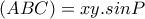 \displaystyle{(ABC)=xy.sinP}