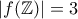 |f(\mathbb Z)|=3