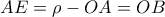 AE=\rho-OA=OB