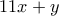 11x+y