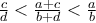 \frac{c}{d}<\frac{a+c}{b+d}<\frac{a}{b}
