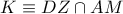 K\equiv DZ\cap AM