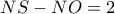 NS-NO =2