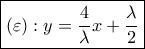 \boxed{(\varepsilon ):y = \frac{4}{\lambda }x + \frac{\lambda }{2}}