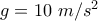 g=10~m/{{s}^{2}}