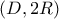 (D,2R)