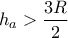 {{h}_{a}}>\dfrac{3R}{2}