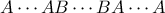 A \cdots A B \cdots B A \cdots A