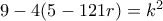 9-4(5-121r)=k^2