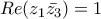 Re(z_{1}\bar{z_{3}})=1