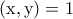 \rm (x,y)=1