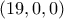 \left(19,0,0\right)