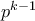 p^{k-1}
