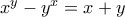 x^y-y^x=x+y