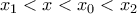 x_{1}<x<x_{0}<x_{2}