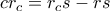 \displaystyle{ 
cr_c  = r_c s - rs 
}