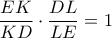 \dfrac{EK}{KD}\cdot \dfrac{DL}{LE}=1