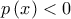 p\left( x \right)<0