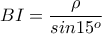 \displaystyle BI = \frac{\rho}{sin15^{o}}