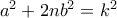 a^{2}+2nb^{2}=k^{2}