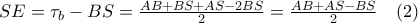SE=\tau_{b}-BS=\frac{AB+BS+AS-2BS}{2}=\frac{AB+AS-BS}{2}\quad(2)