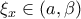 \xi _{x}\in \left(a,\beta  \right)