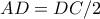 AD=DC/2
