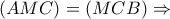 (AMC)=(MCB)\Rightarrow