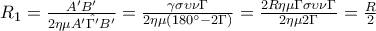 R_{1}=\frac{A'B'}{2\eta\mu A'\hat{\Gamma' }B'}= \frac{\gamma \sigma\upsilon \nu \Gamma }{2\eta\mu\left(180^{\circ}-2\Gamma \right)}=\frac{2R\eta \mu \Gamma \sigma \upsilon \nu \Gamma }{2\eta \mu 2\Gamma }=\frac{R}{2} R_{1}=\frac{A'B'}{2\eta\mu A'\hat{\Gamma' }B'}= \frac{\gamma \sigma\upsilon \nu \Gamma }{2\eta\mu\left(180^{\circ}-2\Gamma \right)}=\frac{2R\eta \mu \Gamma \sigma \upsilon \nu \Gamma }{2\eta \mu 2\Gamma }=\frac{R}{2}