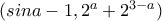 (sina-1,2^a+2^{3-a})