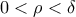 0< \rho < \delta
