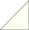 \begin{tikzpicture}[scale=2] 
\draw[fill=yellow!5] (0, 0) -- (1, 0) -- (1, 1) --cycle; 
\end{tikzpicture}