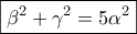 \boxed{\beta ^2+\gamma ^2=5\alpha ^2}