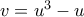 v = u^3 - u