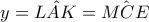 \displaystyle{y=\hat{LAK}=\hat{MCE}}