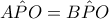\displaystyle{\hat{APO}=\hat{BPO}}