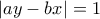 \displaystyle |ay-bx| = 1