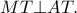 MT\bot AT.