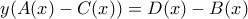 y( A(x)-C(x)) = D(x)-B(x)