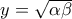 y=\sqrt{\alpha\beta}