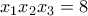 x_1x_2x_3 = 8